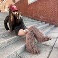 thumbnail image 3 of Women's Winter Faux Mongolian Fur Knee High Snow Boots-Warm Fashionable Solid Boots, 3 of 4