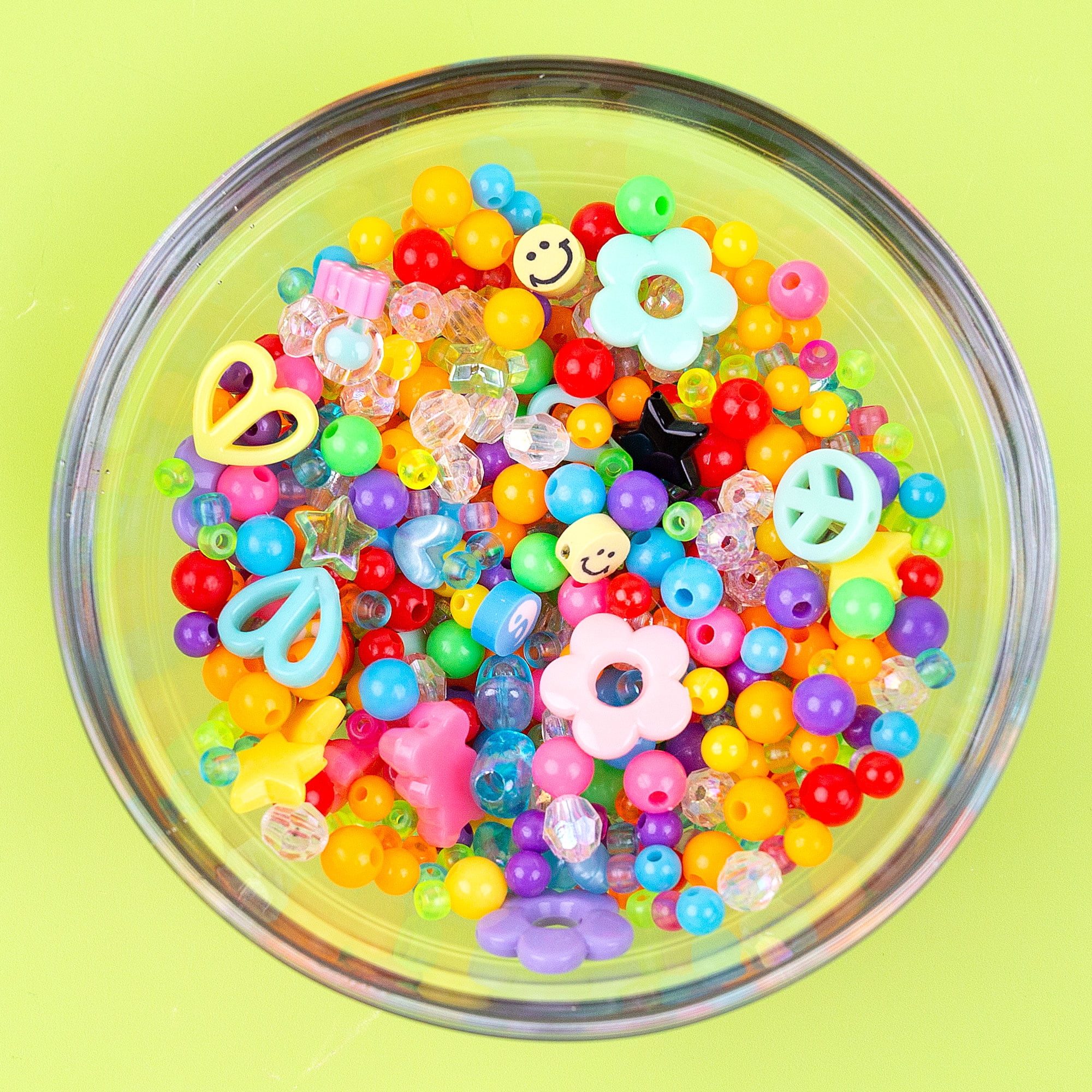 Hello Hobby Fashion Bead Jar, Retro Rainbow
