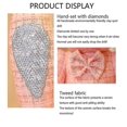 thumbnail image 4 of Diamond-studded Rabbit Doll, Plaid Rabbit Doll, Valentine's Day Gift, 4 of 5