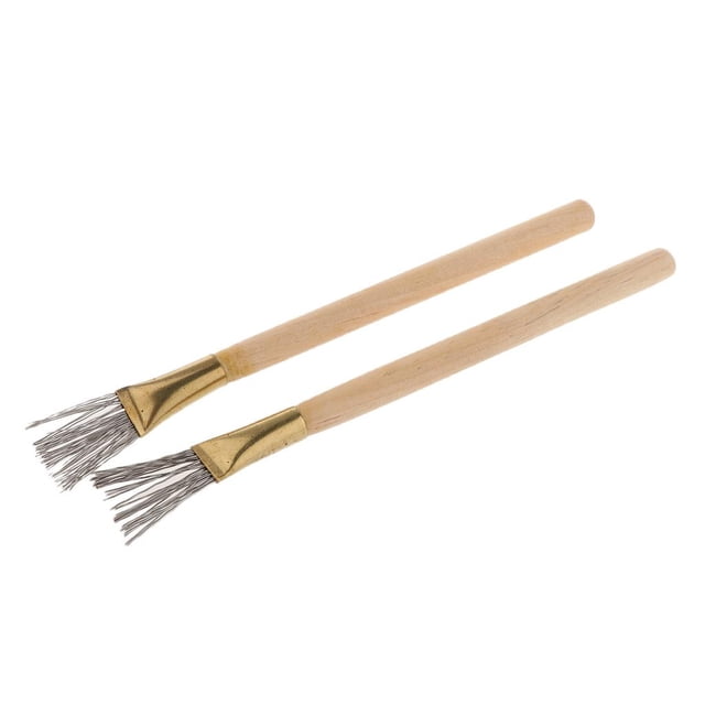 Abbracc 2pcs Multifunction Crafts Supply Wooden Handle For Shaping ,Scraping, Modeling