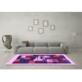 thumbnail image 3 of Ahgly Company Indoor Square Abstract Purple Contemporary Area Rugs, 5' Square, 3 of 4