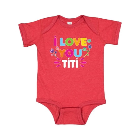 

Inktastic I Love You TIti with Flowers Gift Baby Girl Bodysuit