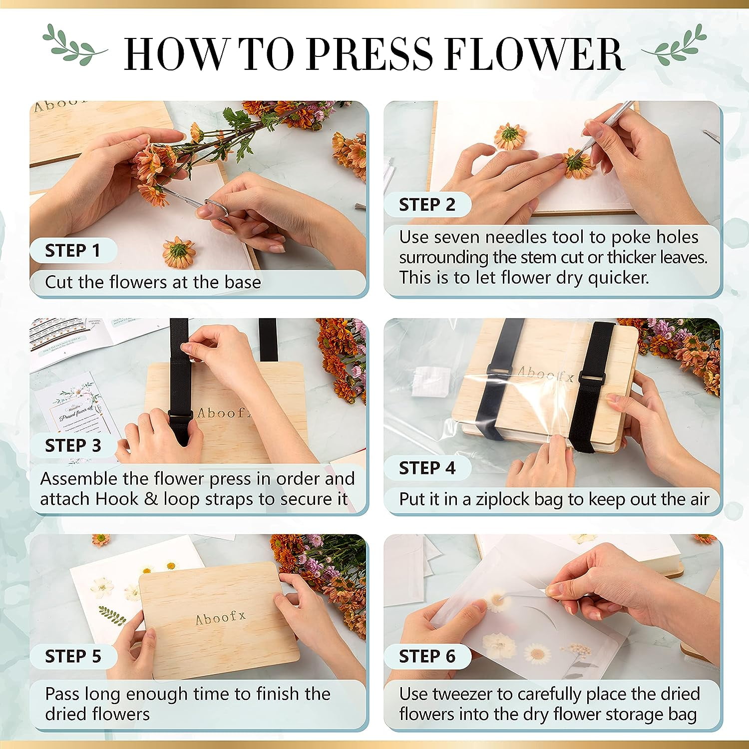 Large Flower Press Kit 10.8 x 6.9, Flower Preservation Kit, Plant & Leaf  Press, Flower Press for Kids & Adults, Resin Flower Rreservation Kit for