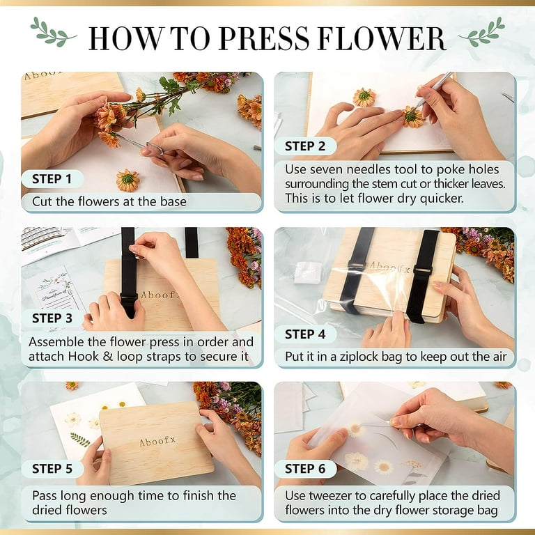 Flower Press Kit 6 Layers Wooden Flower Press Complete Flower Preservation  Kit ☸