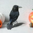 thumbnail image 7 of DAMAI Halloween Crow Mini Tree Topper with Metal Spring Base,6.3 Inches Miniature Christmas Treetops Ornaments,Spooky Halloween Tree Ornaments for Outdoor Party Supplies, 7 of 7