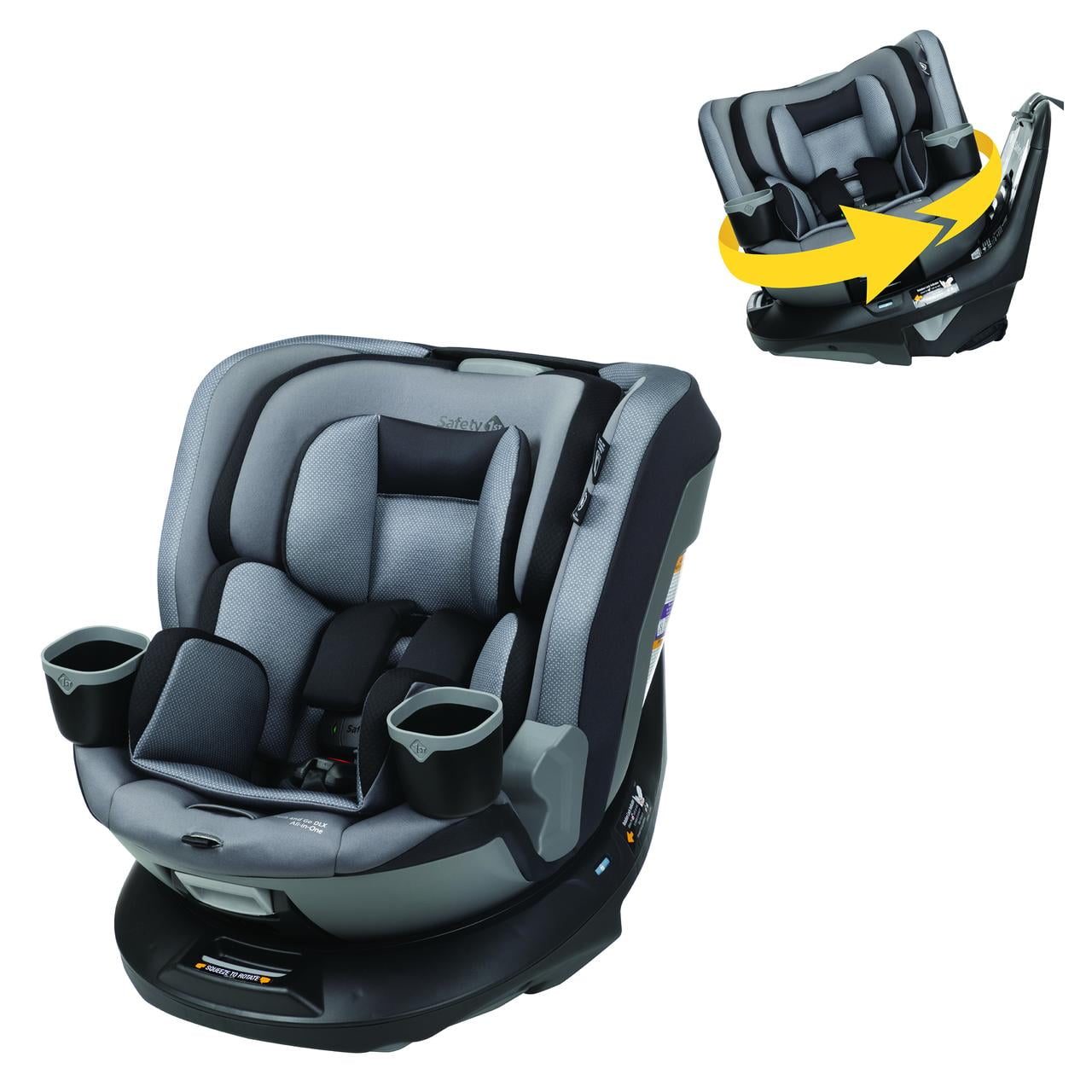 Safety 1st Turn and Go 360 DLX Rotating All-in-One Infant & Toddler Convertible Car Seat, High Street, Unisex