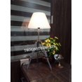 thumbnail image 3 of THORINSTRUMENTS GREY WOODEN TRIPOD TABLE DESK LAMP LIGHTING, 3 of 4