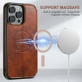 thumbnail image 4 of ELEHOLD for iPhone 14 Pro Max 6.7" Wallet Case Premium Leather with Card Slots Kickstand Function Magnetic Absorption Compatible with MagSafe Charging Shockproof Protective Case,Khaki, 4 of 6
