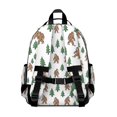 thumbnail image 3 of Bigfoot and Tree White Pattern Cute School Backpack Bag for School with Padded Back and Adjustable Shoulder Straps 15.25"x11.5"x5.25", 3 of 5