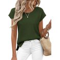thumbnail image 2 of BTFBM Sweater Vest Women Spring Summer Cap Sleeve Crew Neck Casual Loose Business Tops Western Vacation Outfits, 2 of 7