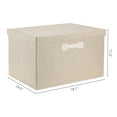 thumbnail image 4 of REGALWOVEN Storage Cube, Fabric Storage Bin with Lid and Handle for Shelves Closet, Collapsible Basket for Organizing Clothes Books Beige 18.1*14.2*11in, 4 of 5