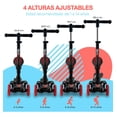 thumbnail image 4 of Scooter de 3 Ruedas Hurtle para Niños y Niñas 1 Año en Adelante, Patin del Diablo, Luces LED en las Ruedas, Manillar Ajustable y Asiento Plegable, Modo Sentado o de Pie con Freno, Negro, 4 of 7