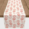 thumbnail image 3 of Creative Products Coral White Sketched Seahorse 16x72 Poly Twill Table Runner, 3 of 3
