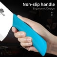 thumbnail image 3 of Akatsuki 7" Large Ceramic Cleaver Knife Kitchen Chef with Blade Cover Soft Handle Rustproof No-stick Meat Vegetable Slicing Fruit Paring Cutter (Blue), 3 of 7