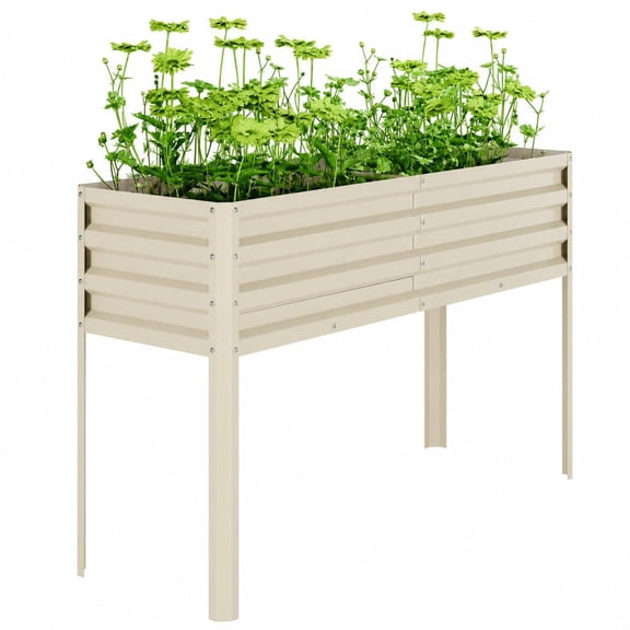 Raised Garden Bed with Legs Self-Watering High Elevated Planter Box Rust-Resistant Ergonomic Deep Container with Drainage Holes Easy Assembly for Vegetables Herbs Flowers