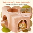 thumbnail image 3 of Pefilos 72" Cat Tree Tower for Large Cats, Indoor Cat Condo with Sisal-Covered Scratching Posts and Pads, 2 Padded Perch, Pink, 3 of 9