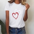 thumbnail image 4 of Tbopshirt Valentine's Day T-Shirts for Women Short Sleeve Graphic Tees,Summer Plus Size Tops,Valentines Day Fashion Crewneck Printing Love Heart T-Shirt Casual Loose Womens Tops S-XXXL, 4 of 6