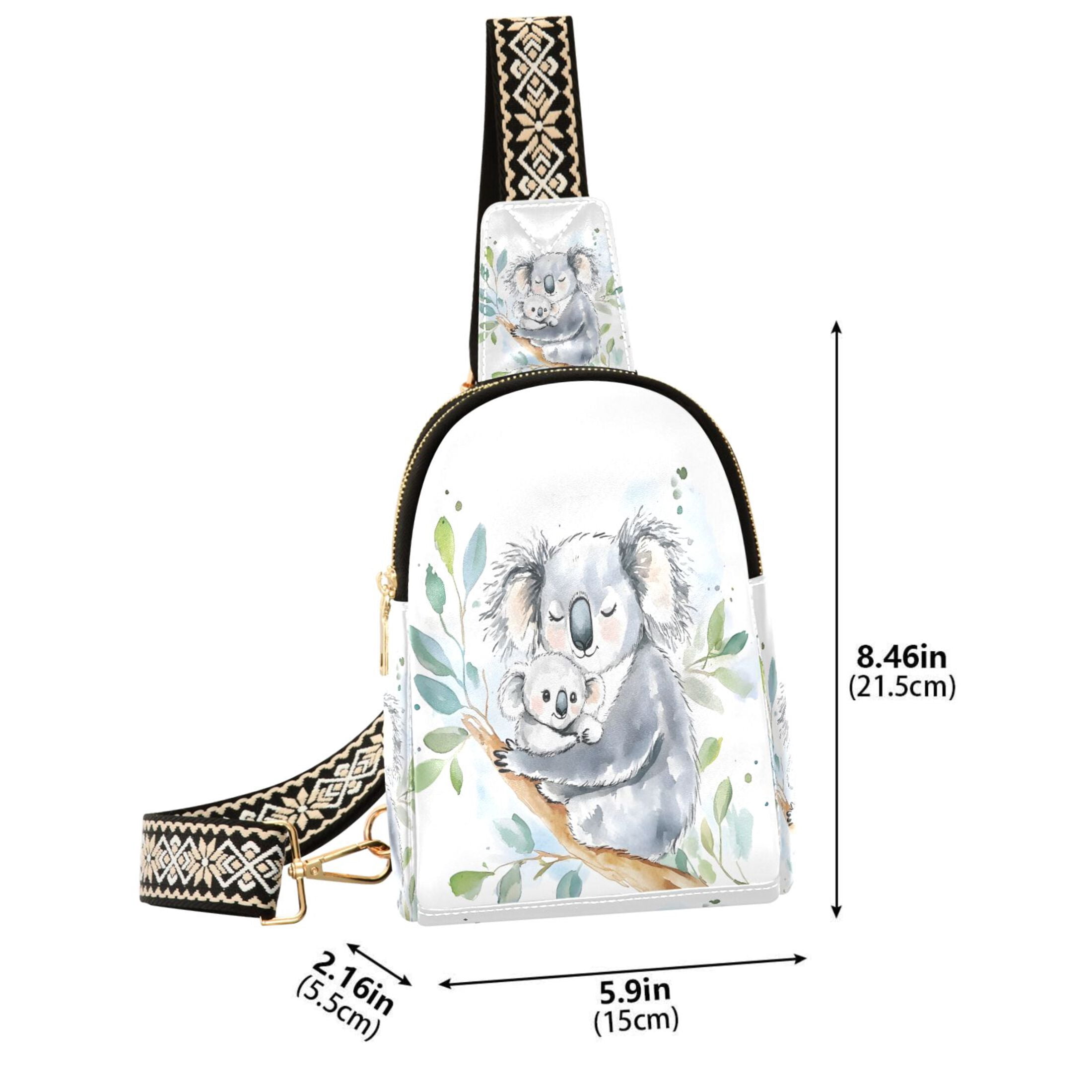 ALAZA Koalas Sling Bag for Women Men Waterproof Crossbody Chest Bags