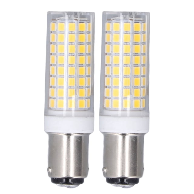 2 bombillas LED tipo maíz BA15D de 10 W, regulables, de bajo consumo, 102 LED, de cerámica, CA 100-120 V
