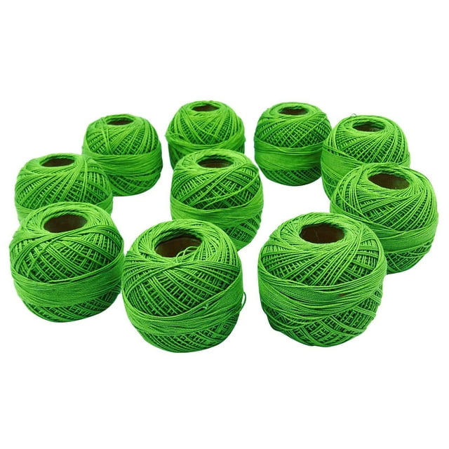 IBA Indianbeautifulart Knitting Set Of 10 Pcs Cotton Thread Anchor Crochet Tatting Yarn Embroidery Ball