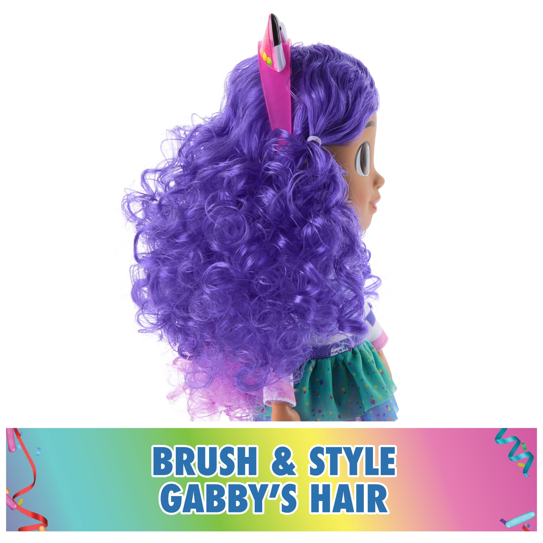 Gabby’s Dollhouse, Sing & Celebrate Gabby Girl Doll with Sound Effects & Reversible Cat Ears