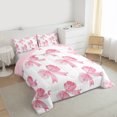 thumbnail image 3 of Castle Fairy Kawaii Ribbon Bowknot 2Pcs Bedding Comforter Set for Women Girls Children,Pink White Twin Comforter Sets,Dreamy Princess Breathable Bedding Set,Luxury Bedroom Decor, 3 of 8