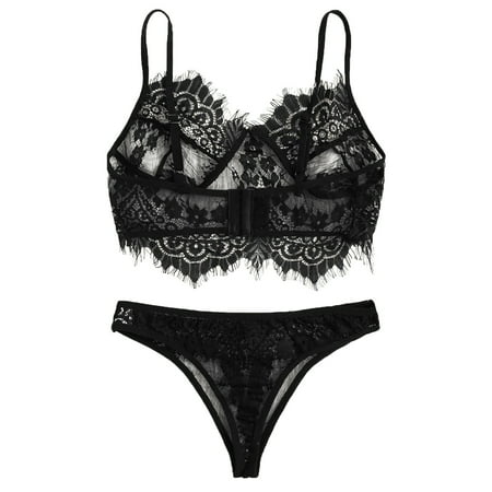 adviicd Lingerie For Women Corset Lingerie for Women Woman Mesh Three PointBuckle Jumpsuit Lingerie Underwear Black XL
