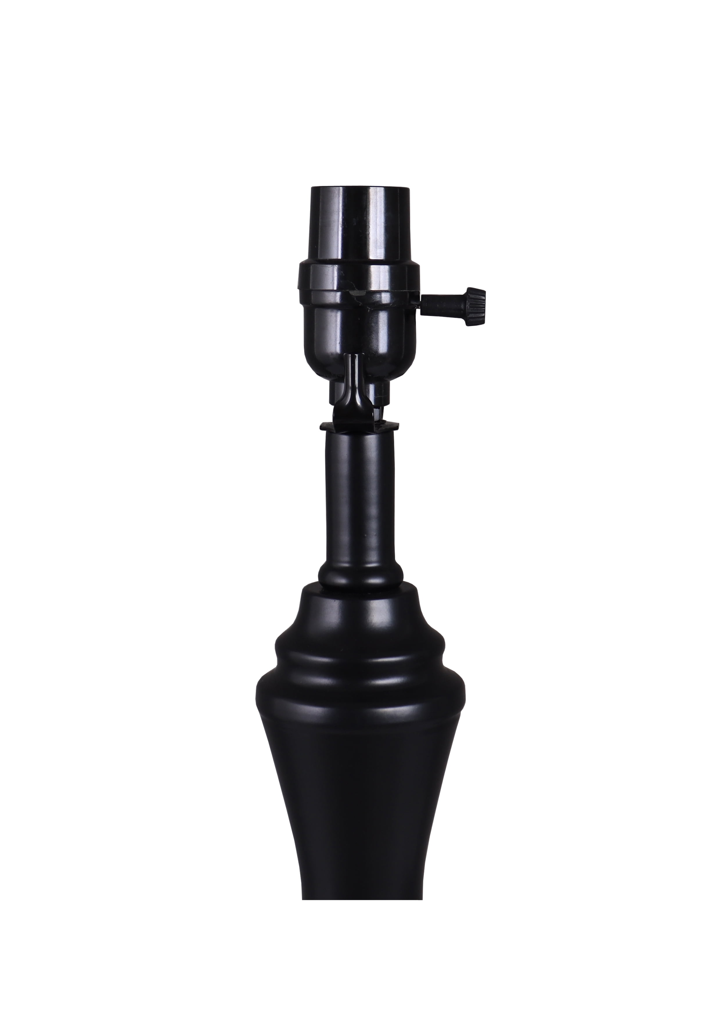 (1 pack) Simplee Adesso Black 18.75" Height Table Lamp Base, AC Outlet, Metal, Transitional Design, Any Room
