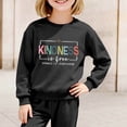 thumbnail image 2 of Tisuna Kids Girls Long Sleeve Sweatshirts Soft Crewneck Letter Print Tops Toddler Daily Wear Fall Outfits Size 2-3 Years Black, 2 of 5