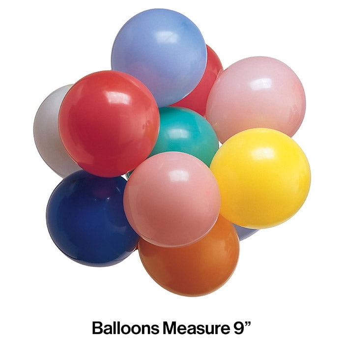 240/Case Bulk Assorted 9" Latex Balloons