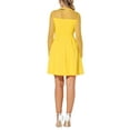 thumbnail image 4 of INSPIRE CHIC Vestido de Mujer de Malla con Corazón, Manga Larga Sheer, Estilo Gótico, Vestido de Cóctel Mini S Amarillo, 4 of 6