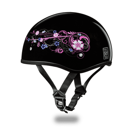 D.O.T. DAYTONA SKULL CAP- W/ FLOWERS