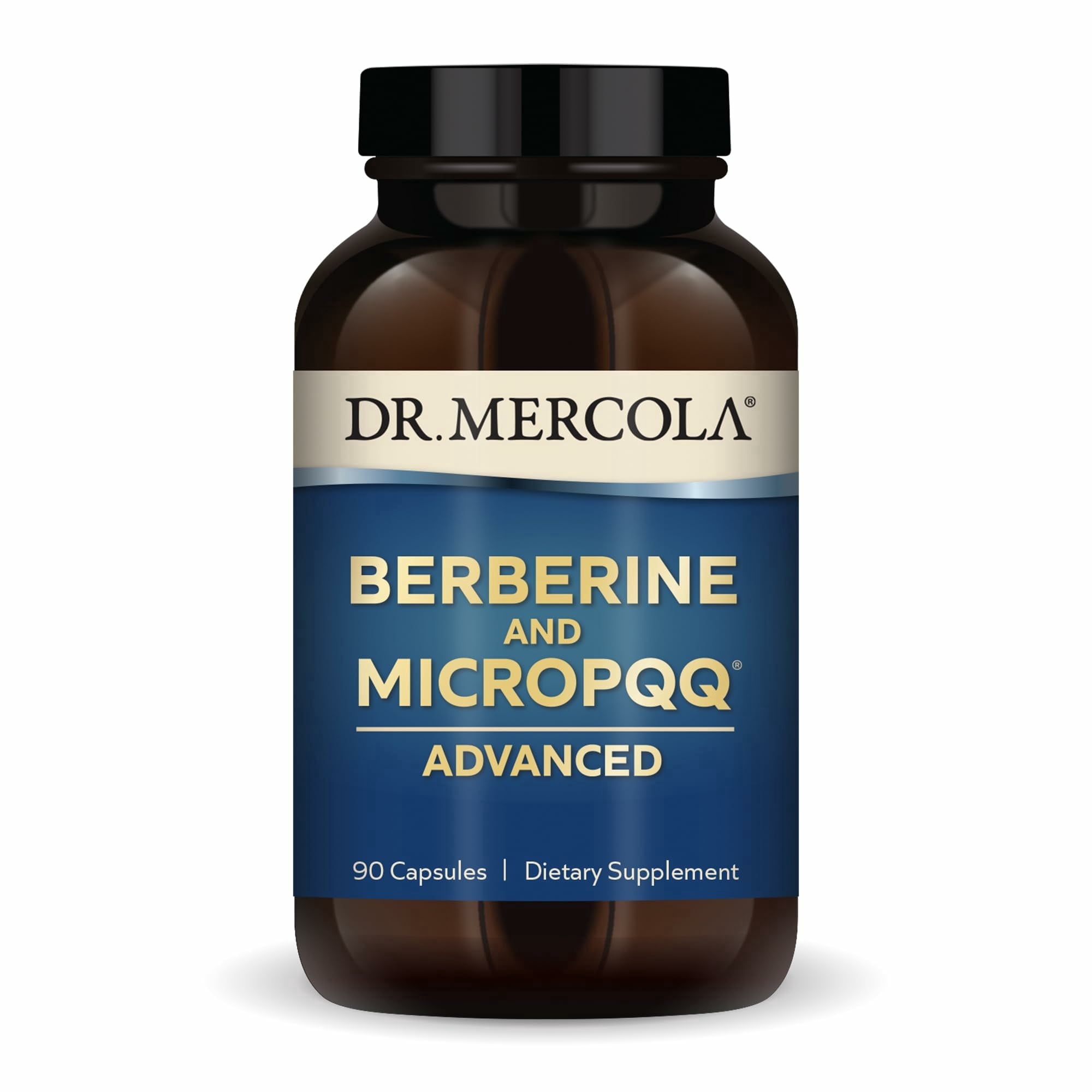 Dr. Mercola Berberine and MircoPQQ Advanced - Offers Metabolic, Mitochondrial, Brain & Immune Support - GMO-Free, Gluten-Free & Soy-Free - 90 Capsules (90 Servings)