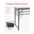 thumbnail image 4 of Camping Kitchen Table, Folding Portable Cook Station, 3 Adjustable Heights, Aluminum Lightweight, Outdoor BBQ Prep Table with Organizer & Carry Handle, 4 of 6