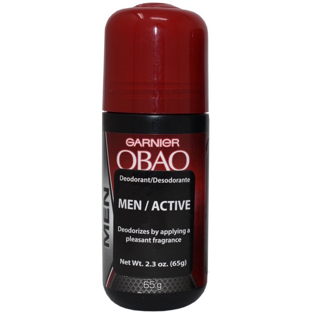 Garnier Obao Roll On Deodorant for Men/Active 2.3 oz (Pack of 3