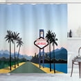 thumbnail image 1 of Ambesonne Las Vegas Shower Curtain, Nevada America in Cartoon, 69"Wx70"L, Multicolor, 1 of 3