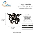 thumbnail image 4 of "Leggs" Octopus Ocean Theme Sea LIfe Pewter Pendant Necklace Hematite Finish, 4 of 7