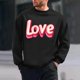 thumbnail image 1 of Ceisia Men's Regular-Fit Crew-Neck Heart-Letter Printed Casual Sweatshirt Gift, 1 of 6