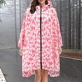 thumbnail image 7 of YAYUBA Unisex Fashion Rain Jacket Coat Hooded Raincoat For Adults Teens With Pockets,Hot Pink, 7 of 7