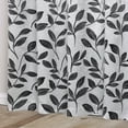 thumbnail image 6 of Superior Blackout Leaves Curtains Set of 2, Light Filtering Grommet Curtain Panel Set, Silver-Black, 42"W x 63"L, 6 of 9
