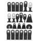 thumbnail image 1 of Kit de 23 hojas de sierra oscilantes de acero con alto contenido de carbono para cortar plástico, madera, metal blando, 1 of 9