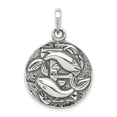 thumbnail image 1 of FB Jewels Sterling Silver Polished Antique Finish Pisces Horoscope Pendant, 1 of 1