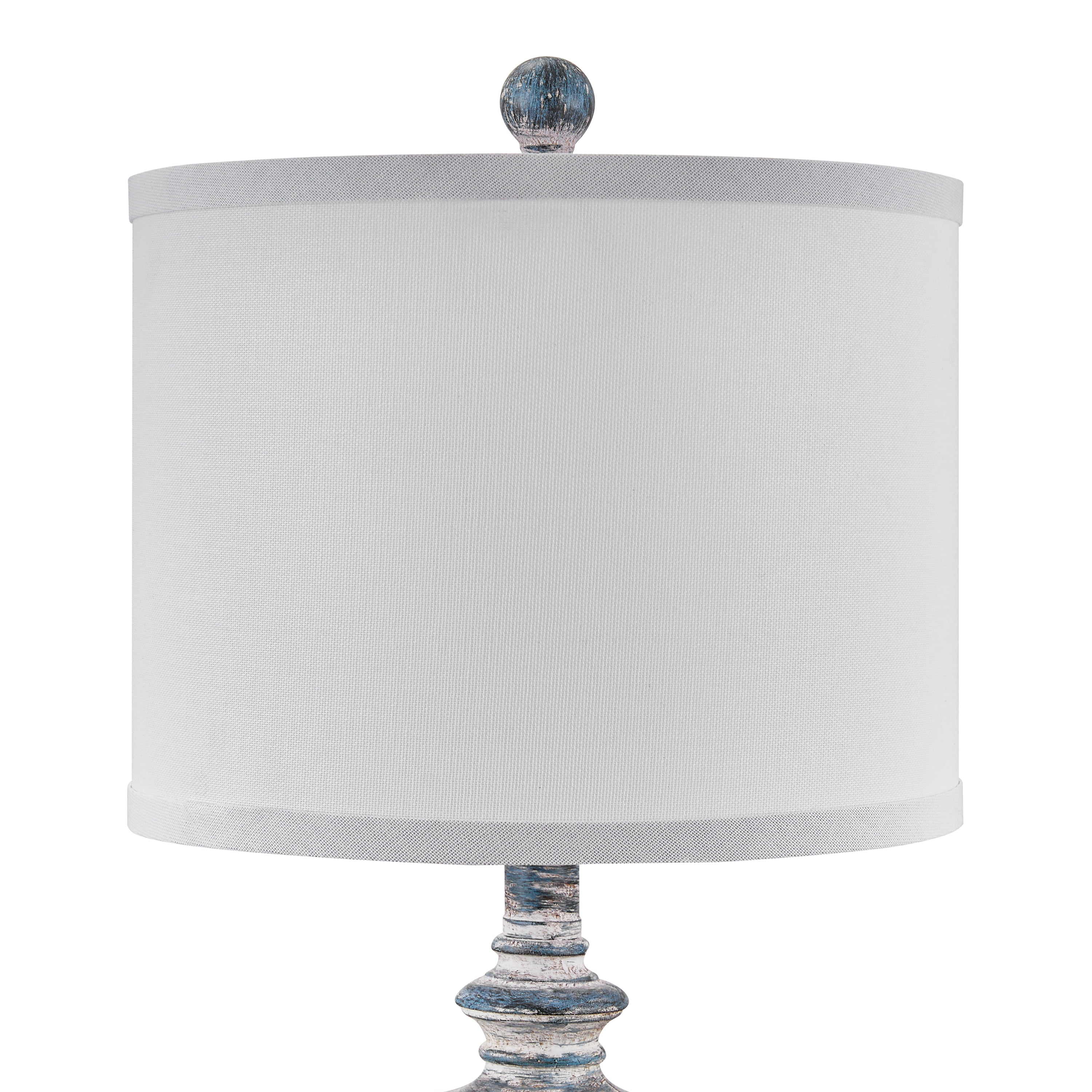 Kawoti  22" Rustic Table Lamp Set with Fabric Shade(Set of 2) - W11" * H 22"