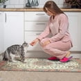 thumbnail image 4 of 2 Piece Bohemian Light Orange Carpet Rug Kitchen Rug Set, Decor Kitchen Rugs, Absorbent Non-Slip Washable Floor Mats, Home Indoor Runner Rugs 17"x47"+17"x30", 4 of 7