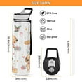 thumbnail image 2 of Motivational Water Bottle 32 oz with Straw, BPA Free Reusable Fitness Sport Bottle Perfect for Travel, School, Outdoors, and Gym Christmas Puppy, 2 of 6
