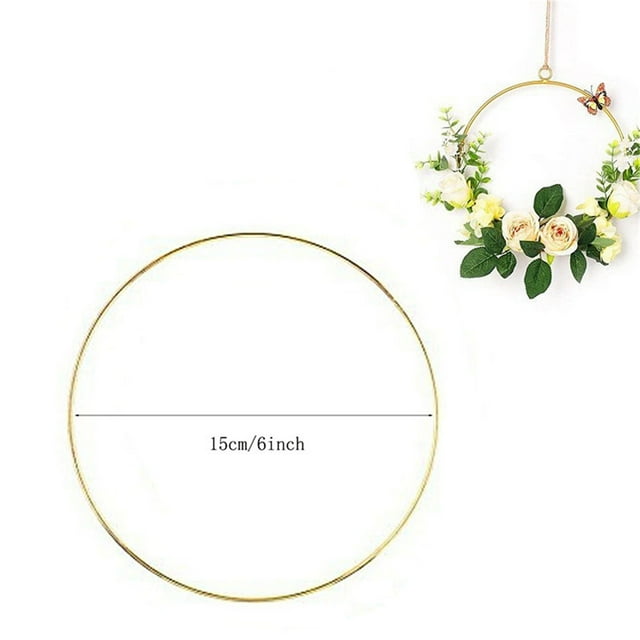 Metal Hoops for Crafts,Macrame Rings,DIY Dream Catcher Supplies,Wedding Garland Decoration,Gold Metal Craft Rings SouMaox