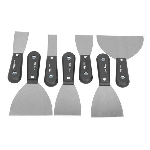 Mgaxyff 7 Pcs Plaster Knife Set Portable Steel Putty Knife Set For