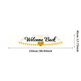 thumbnail image 3 of LUUFILx Welcome Back Banner Glitter Gold Heart Backdrop Party Supplies Decoration Event Background Photography Props School Office Reunion, 3 of 8