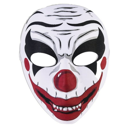 Plastic Evil Twisted Circus Clown Jester Joker Face Eye Mask Costume ...