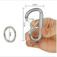 thumbnail image 2 of MEC 6PCS Black Carabiner Caribeaner Clip,3" Large Aluminum D Ring Shape Carabeaner with 6PCS Keyring Keychain Hook…, 2 of 7